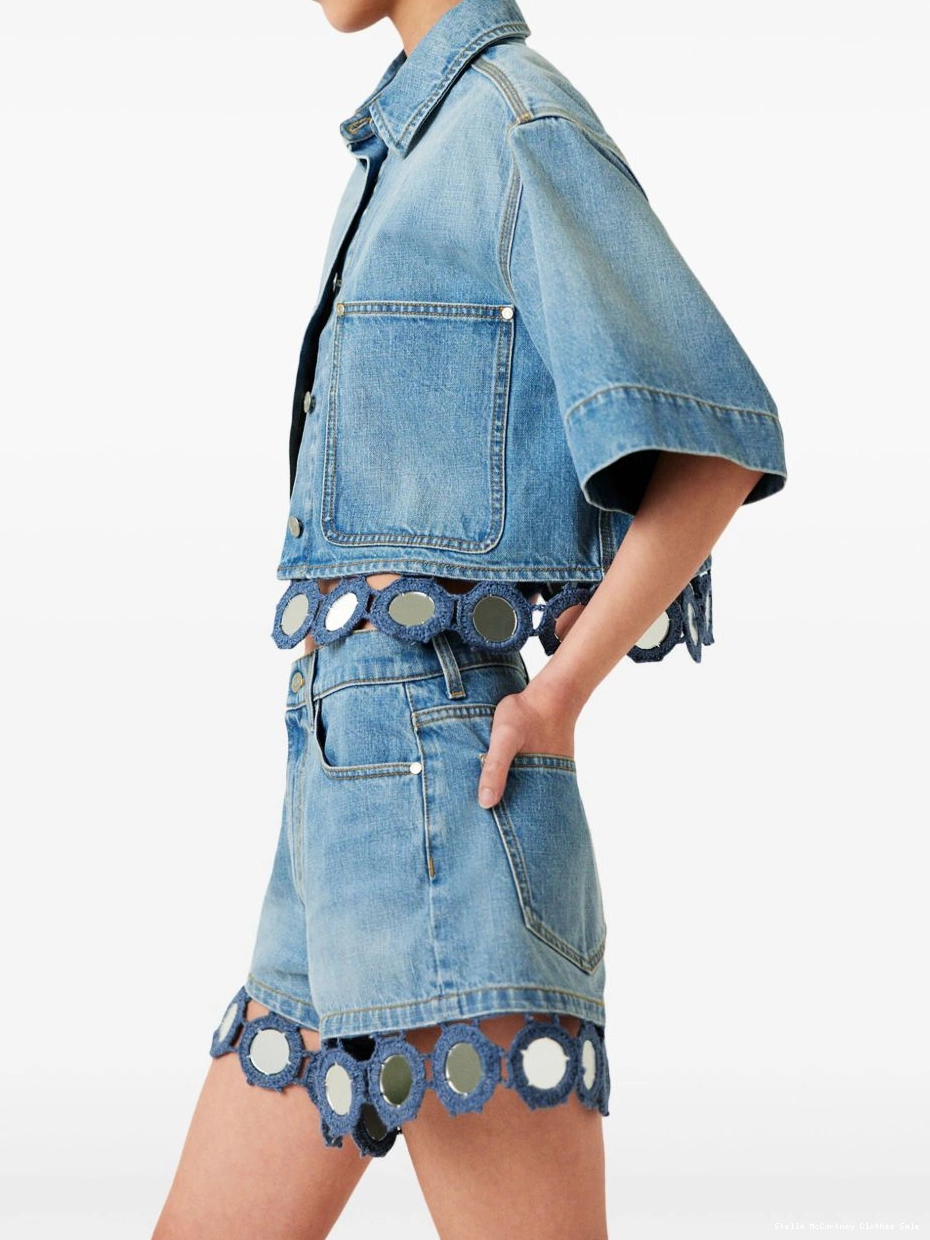 Affordable denim McCartney Mirrors high-waisted Stella shorts Women Summer 0716